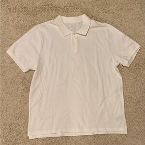 GAP White Short-Sleeve Polo Shirt